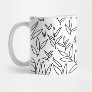 floral leaves grid pattern 3 Mug